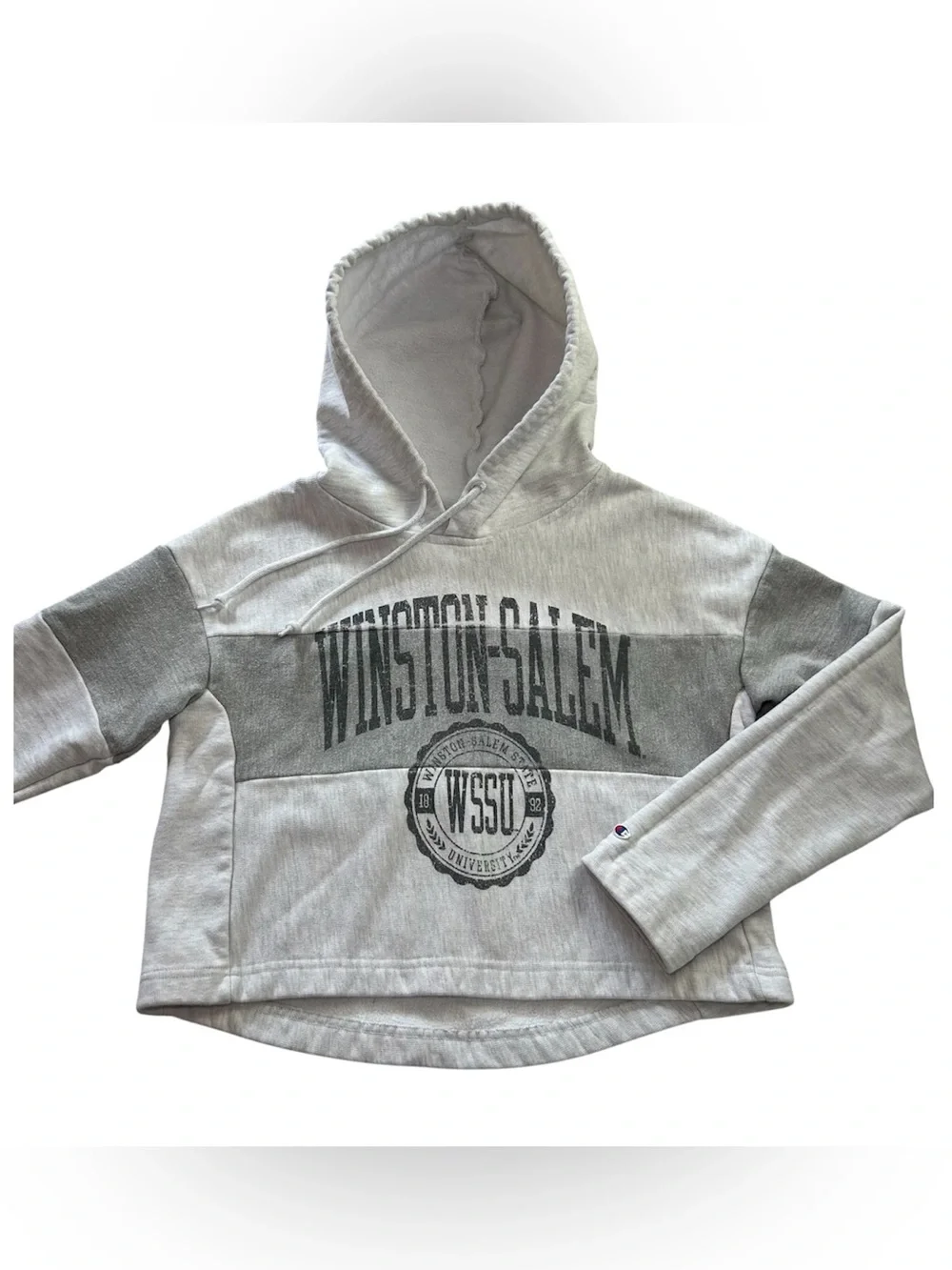 Champion Reverse Weave WSSU Rams Women’s Cropped Hoodie Pullover Gray size XS